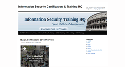 Desktop Screenshot of informationsecuritytraininghq.com